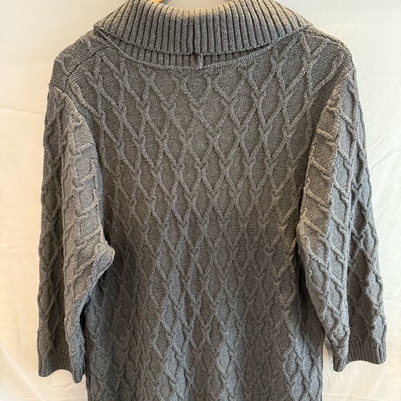 Calvin Klein Women's Sweater Dress 1X Gray Long Sleeve Knit Pullover Plus Size - Picture 8 of 9